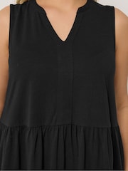 Yours Curve Black Notch Neck Tiered Vest - Image 4 of 4