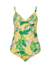 Yours Curve Green Limited Banana Swimsuit - Image 6 of 7