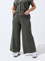 Yours Curve Grey Limited Knitted Trousers - Image 2 of 5