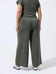 Yours Curve Grey Limited Knitted Trousers - Image 3 of 5