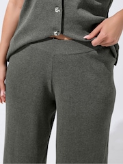 Yours Curve Grey Limited Knitted Trousers - Image 4 of 5