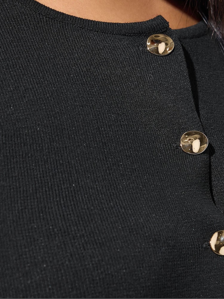 Yours Curve Black Limited Knitted Waistcoat - Image 5 of 5