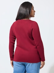Yours Curve Limited Long Sleeve Knitted Top - Afbeelding 2 van 5