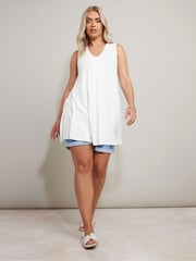 Yours Curve White Swing Vest Top - Image 3 of 4