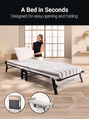 Jay-Be Black and White Quick Folding Bed with Comfort Mattress - Image 5 of 6