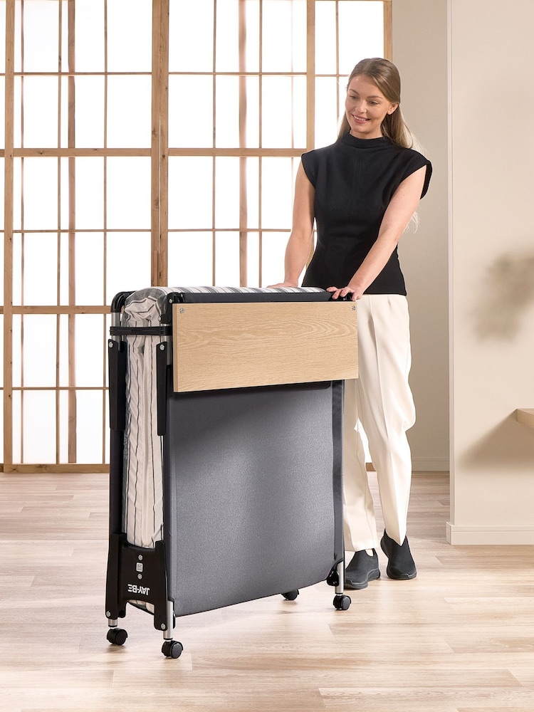 Jay-Be Black and White Quick Folding Bed with Comfort Mattress - Image 6 of 6