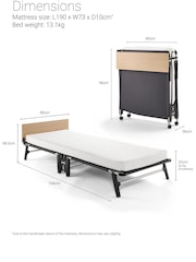 Jay-Be Black and White Quick Folding Bed with Memory Mattress - Image 3 of 6