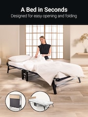 Jay-Be Black and White Quick Folding Bed with Memory Mattress - Image 5 of 6