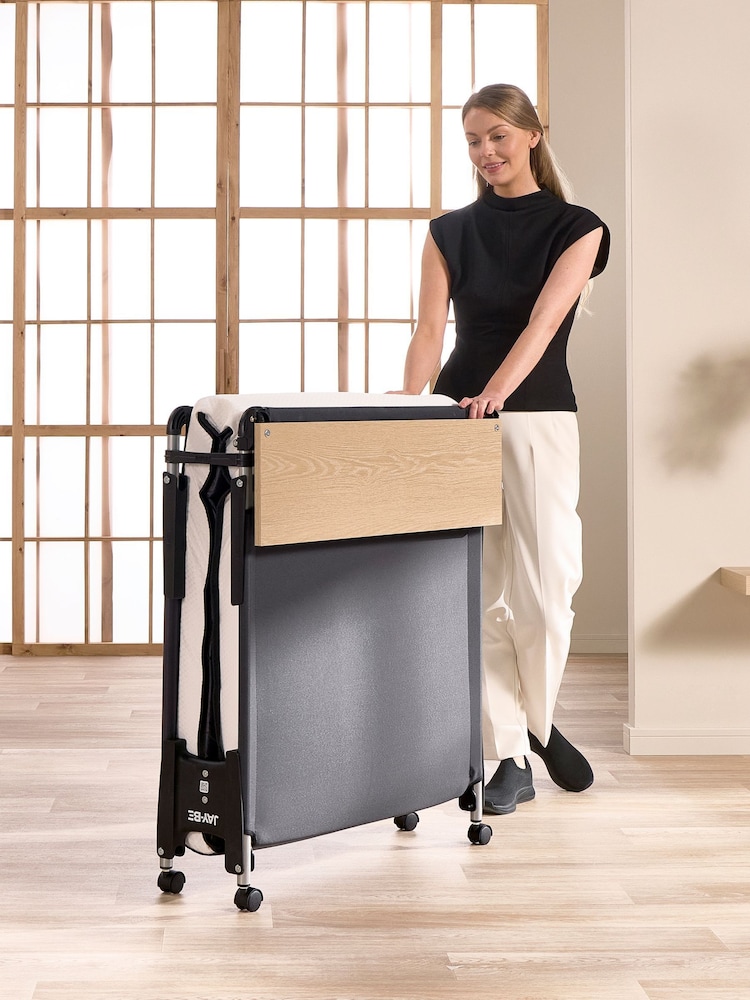 Jay-Be Black and White Quick Folding Bed with Memory Mattress - Image 6 of 6