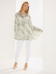 Star by Julien MacDonald Grey Pleated Printed Shirt - Image 2 of 5