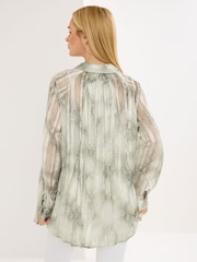 Star by Julien MacDonald Grey Pleated Printed Shirt - Image 3 of 5