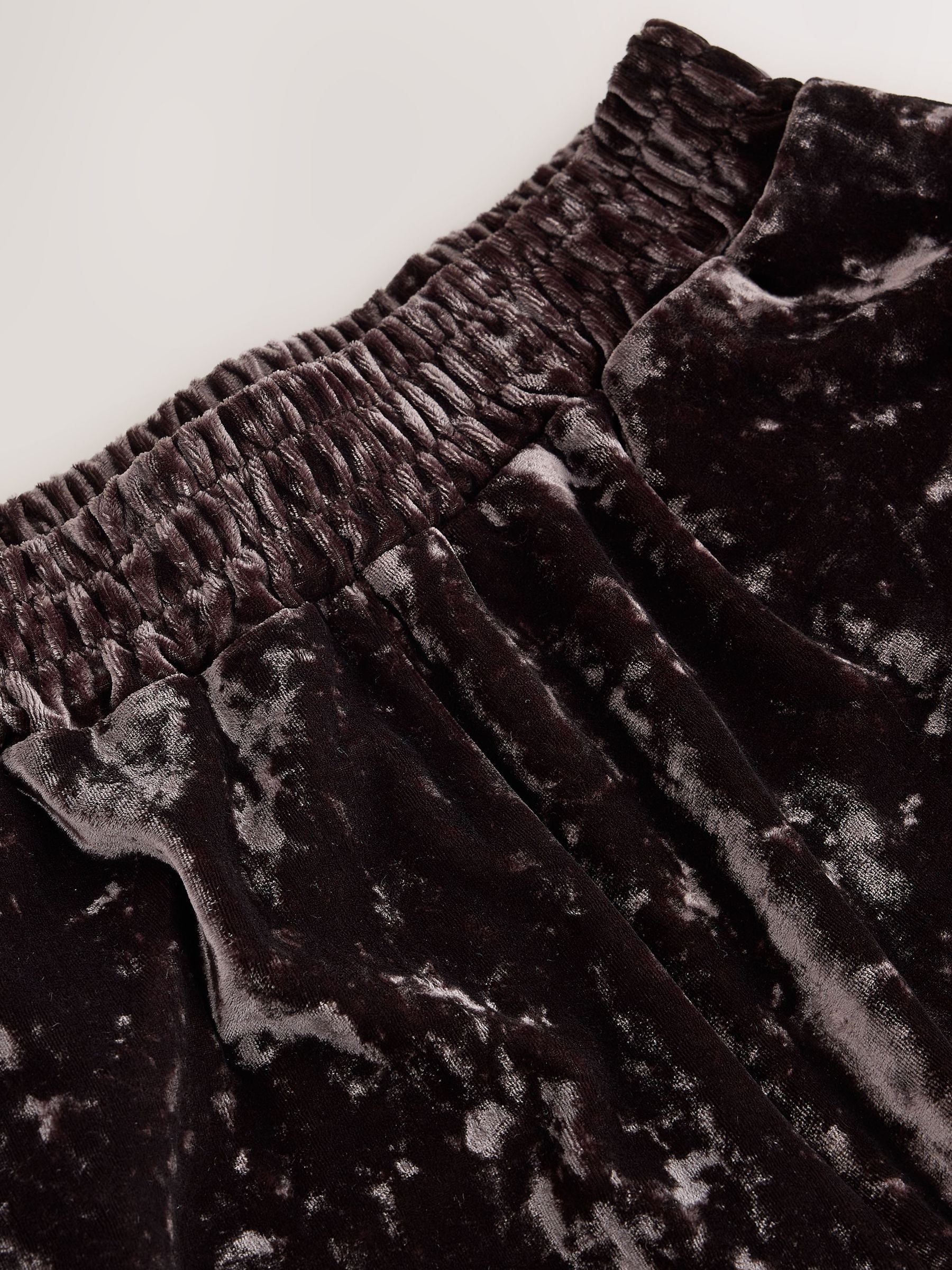 Buy Chocolate Brown Velvet Shorts With Lace Trim from Next USA