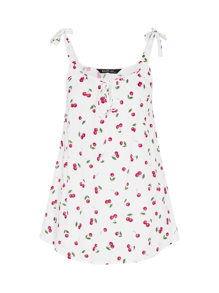 Yours Curve Cherry Print Vest Top - 圖片 5/5