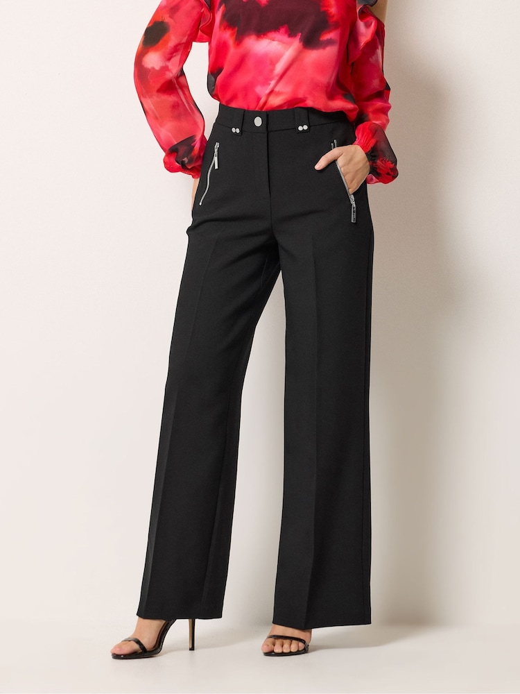 Negro - Star by Julien MacDonald Tailored Wide Leg Trousers - Imagen 2 de 5