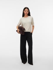 VERO MODA Cream Round Neck Short Sleeve Cardigan - Image 3 of 4