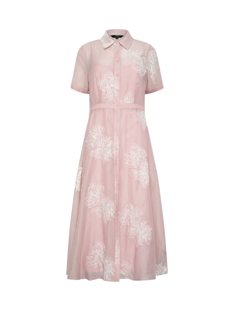 Star by Julien MacDonald Pink Embroidered Shirt Dress - Image 5 of 5 Star by Julien MacDonald Pink Embroidered Shirt Dress - Image 5 of 5