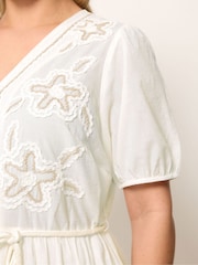 Yours Curve White Cornelli Shirt Dress - Image 4 of 5