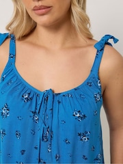藍色 - Yours Curve Ditsy Floral Vest Top - 圖片 4/5
