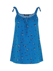 藍色 - Yours Curve Ditsy Floral Vest Top - 圖片 5/5