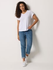 M&Co Blue Cotton Grown On Sleeve T-Shirts 3 Pack - Image 8 of 9