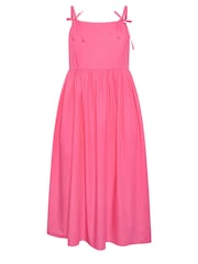 Yours Curve Pink Poplin Midi Dress - Image 5 of 5