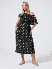 Noir - Yours Curve Limited Frilled Dress - Image 1 sur 6