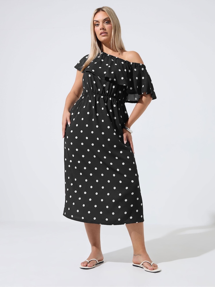 Noir - Yours Curve Limited Frilled Dress - Image 1 sur 6