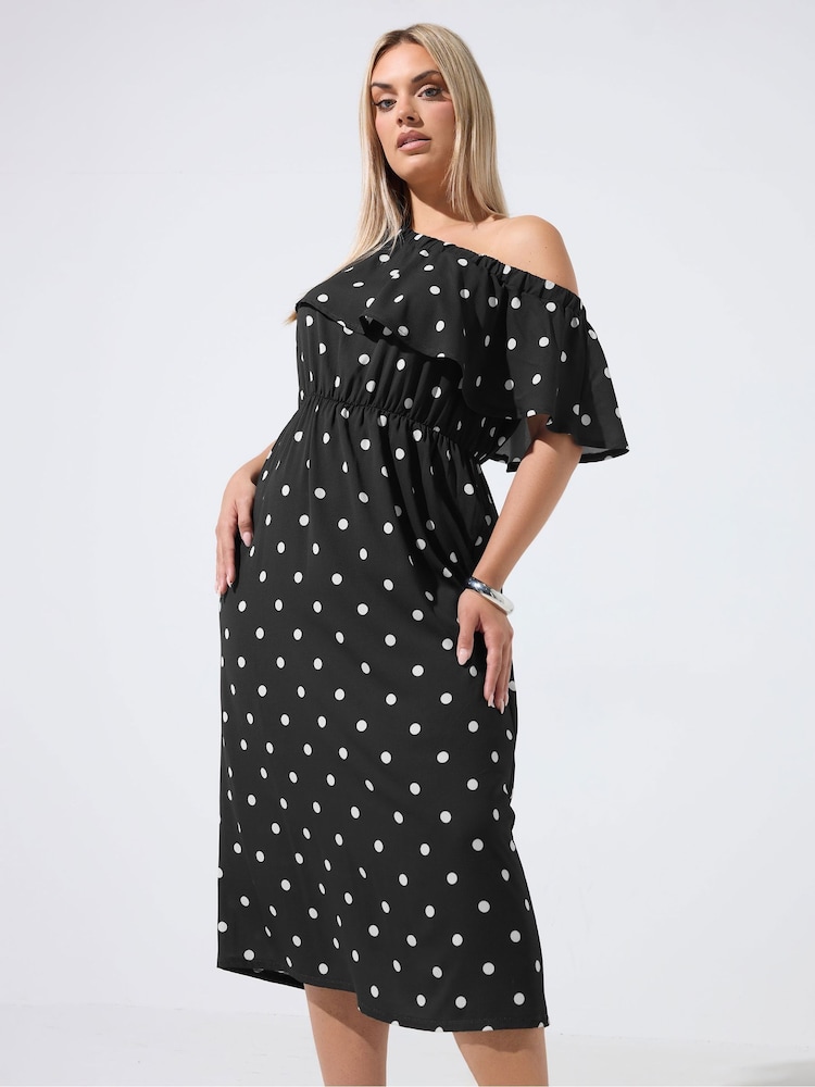 Noir - Yours Curve Limited Frilled Dress - Image 2 sur 6