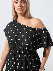 Noir - Yours Curve Limited Frilled Dress - Image 4 sur 6