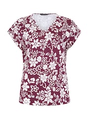 M&Co Red Cotton Grown On Sleeve T-Shirts 3 Pack - Image 9 of 9