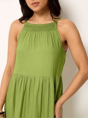 PixieGirl Petite Red Tiered Halter Maxi Dress - Image 4 of 5