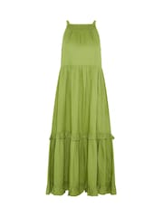 PixieGirl Petite Red Tiered Halter Maxi Dress - Image 5 of 5