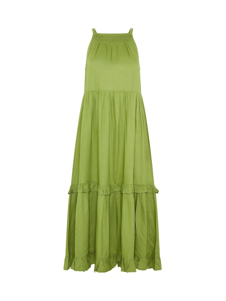 PixieGirl Petite Red Tiered Halter Maxi Dress - Image 5 of 5