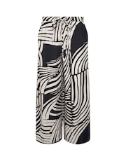 PixieGirl Petite Black Swirl Print Beaded Wide Leg Trousers - Image 5 of 5