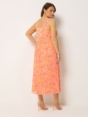 Yours Curve Yellow Floral Pleated Dress - Image 3 of 5