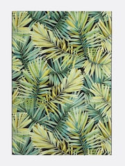 La Redoute Intérieurs Green Black Mokoa Flat Woven Indoor and Outdoor Rug - Image 2 of 5