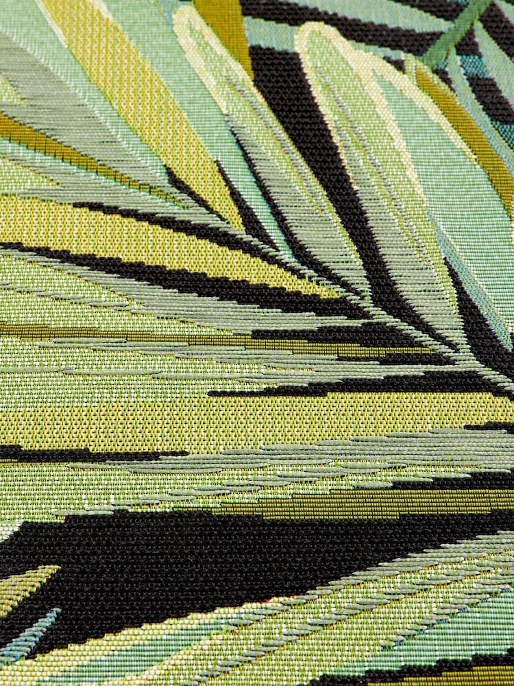 La Redoute Intérieurs Green Black Mokoa Flat Woven Indoor and Outdoor Rug - Image 5 of 5
