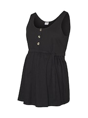 Mamalicious Black Maternity and Nursing Sleeveless Top With Belt - Image 6 of 6