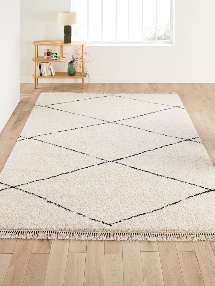 La Redoute Intérieurs Ecru Fatouh XL Berber-Style Rug - Image 1 of 4