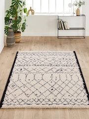 La Redoute Intérieurs Black White Afaw Berber-Style Rug - Image 1 of 4