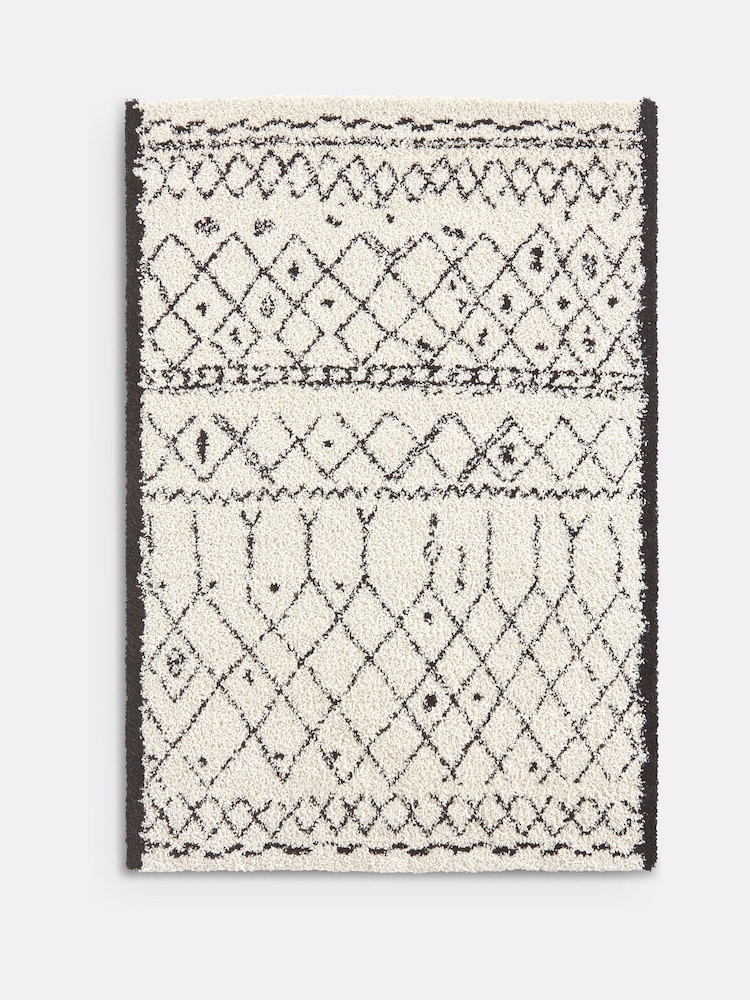 La Redoute Intérieurs Black White Afaw Berber-Style Rug - Image 2 of 4