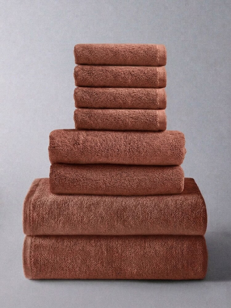 The Set 8 Pack Rust Popcorn Textured Towel Bale - Image 1 of 1