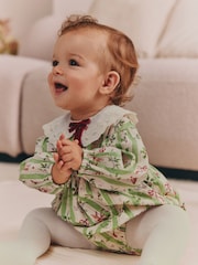 Green Christmas Baby Bubble Romper And Tights Set 2 Piece (0mths-2yrs) - Image 1 of 8