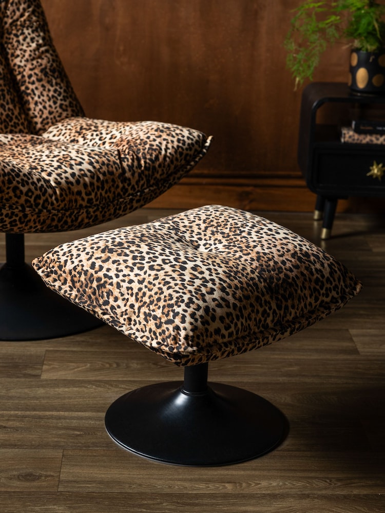 Rockett St George Leopard Love Lounge Lover Stool - Image 1 of 7