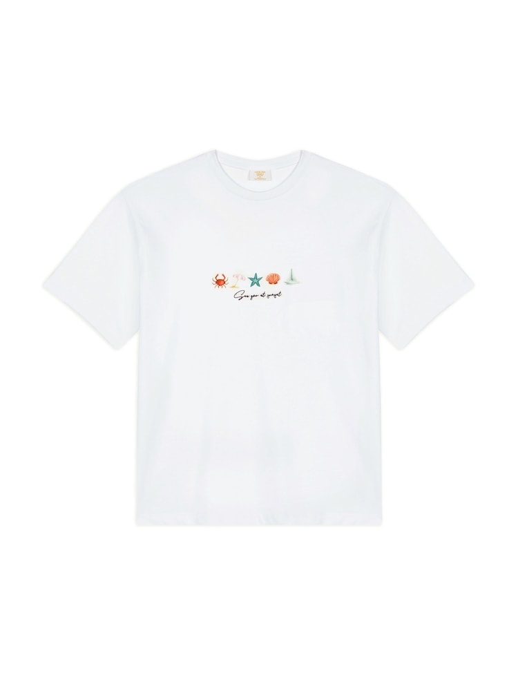 Chelsea Peers Embroidered Sea You At Sunset T-Shirt - Изображение 1 3