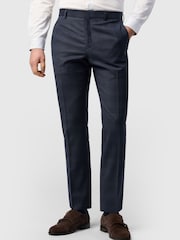 Ted Baker Tailoring Blue Textured Check Trousers - Image 1 of 3