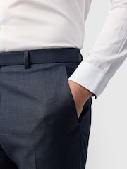 Ted Baker Tailoring Blue Textured Check Trousers - Image 3 of 3