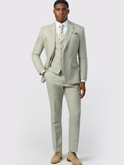 Ted Baker Tailoring Green Linen Cotton Jacket - Image 2 of 5