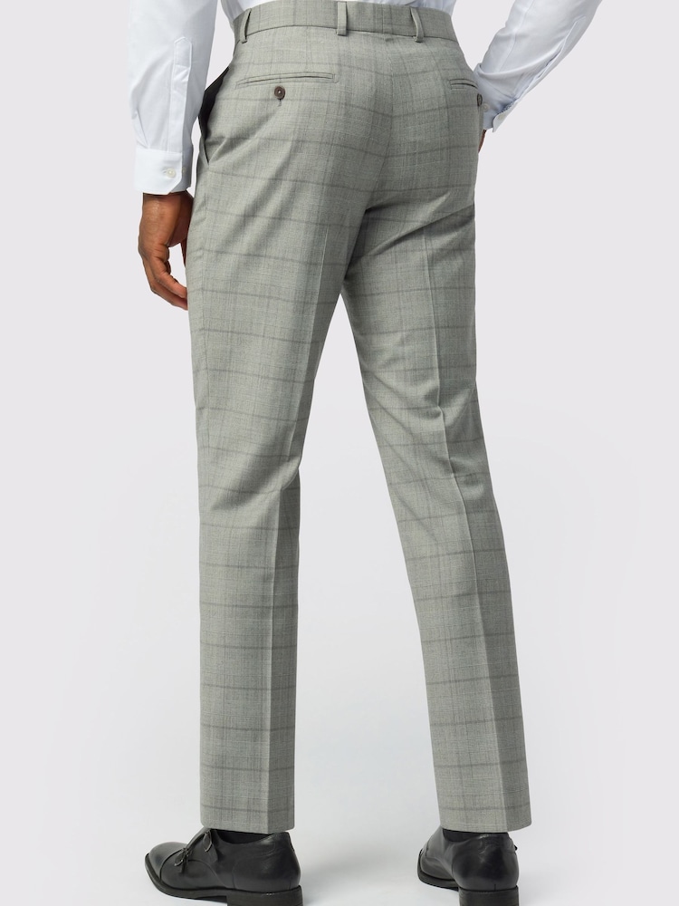 Ted Baker Tailoring Grey Check Trousers - Image 2 of 3