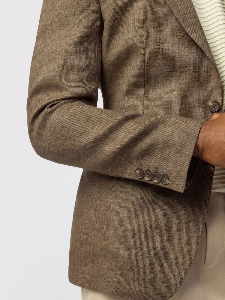 Ted Baker Tailoring Brown Twill Jacket - Image 4 of 4